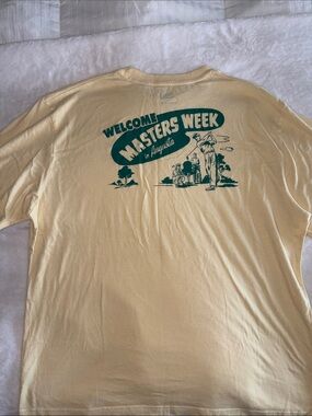 Masters Welcome Masters Week Graphic Tee - Pale Yellow with Green Print